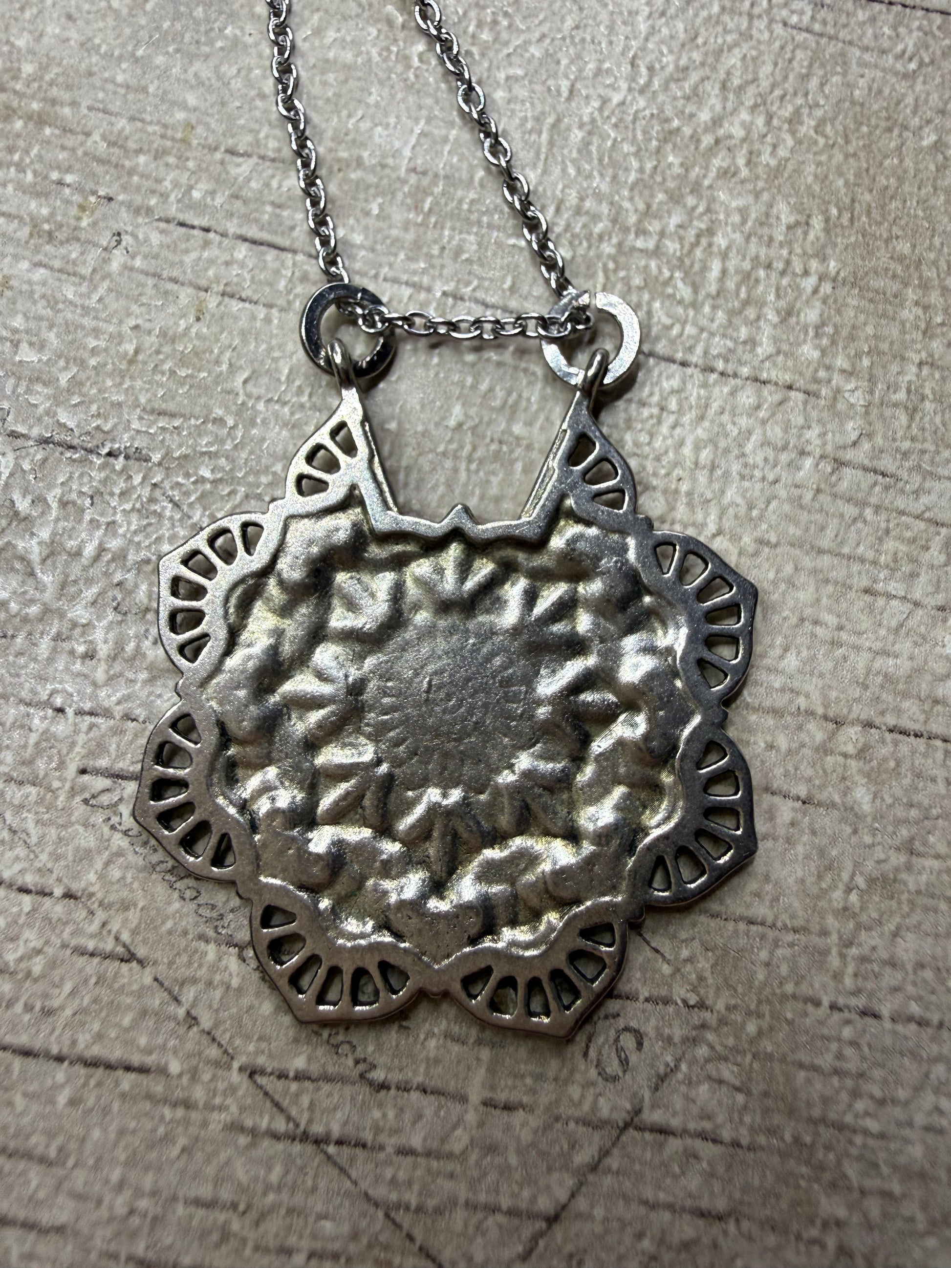 Mandala Pendant Necklace - Silver Tone - Ceredigion Dreadlocks