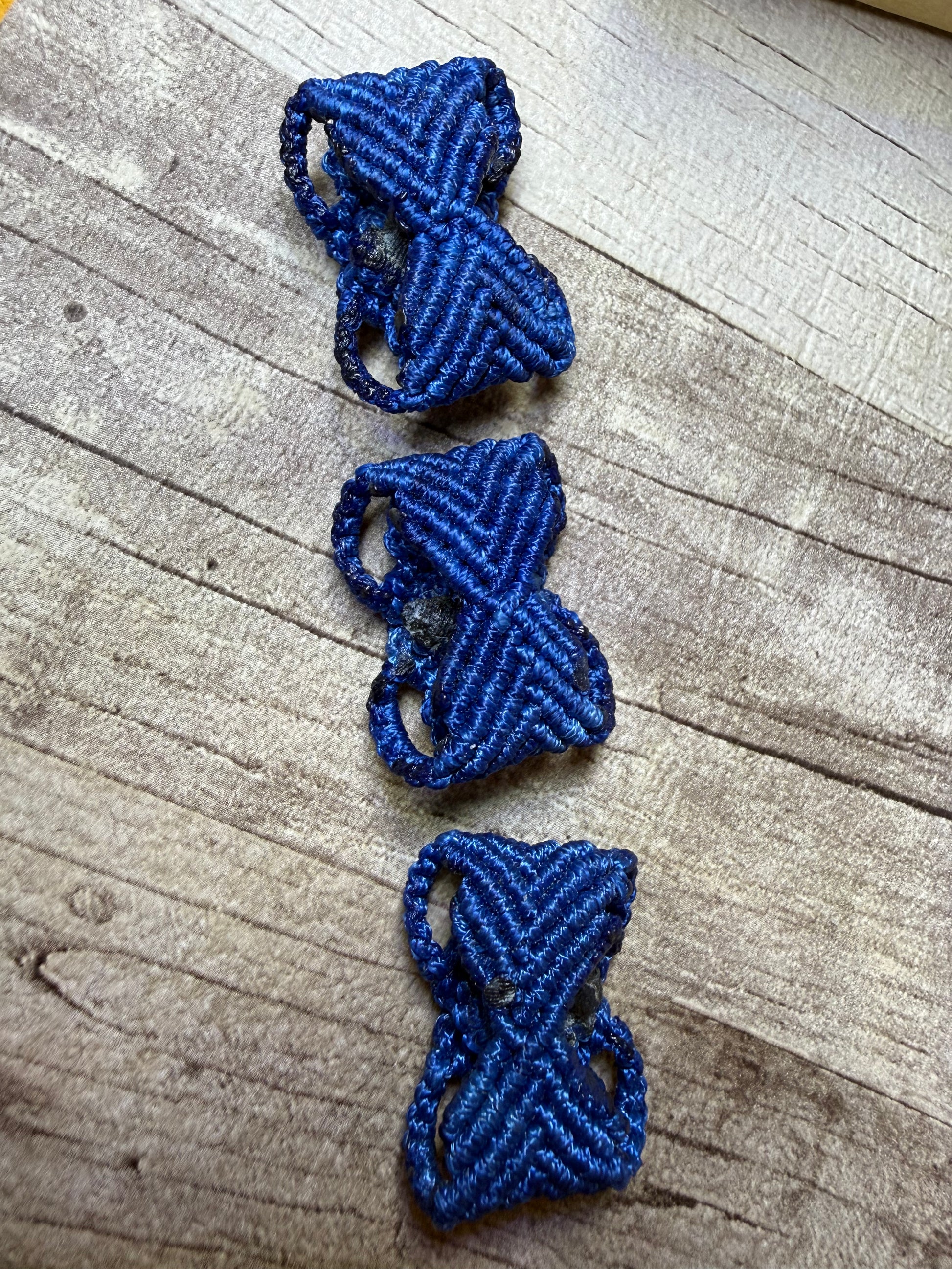 Macrame Hair Cuff / Ring - Lapis Lauzuli - Ceredigion Dreadlocks