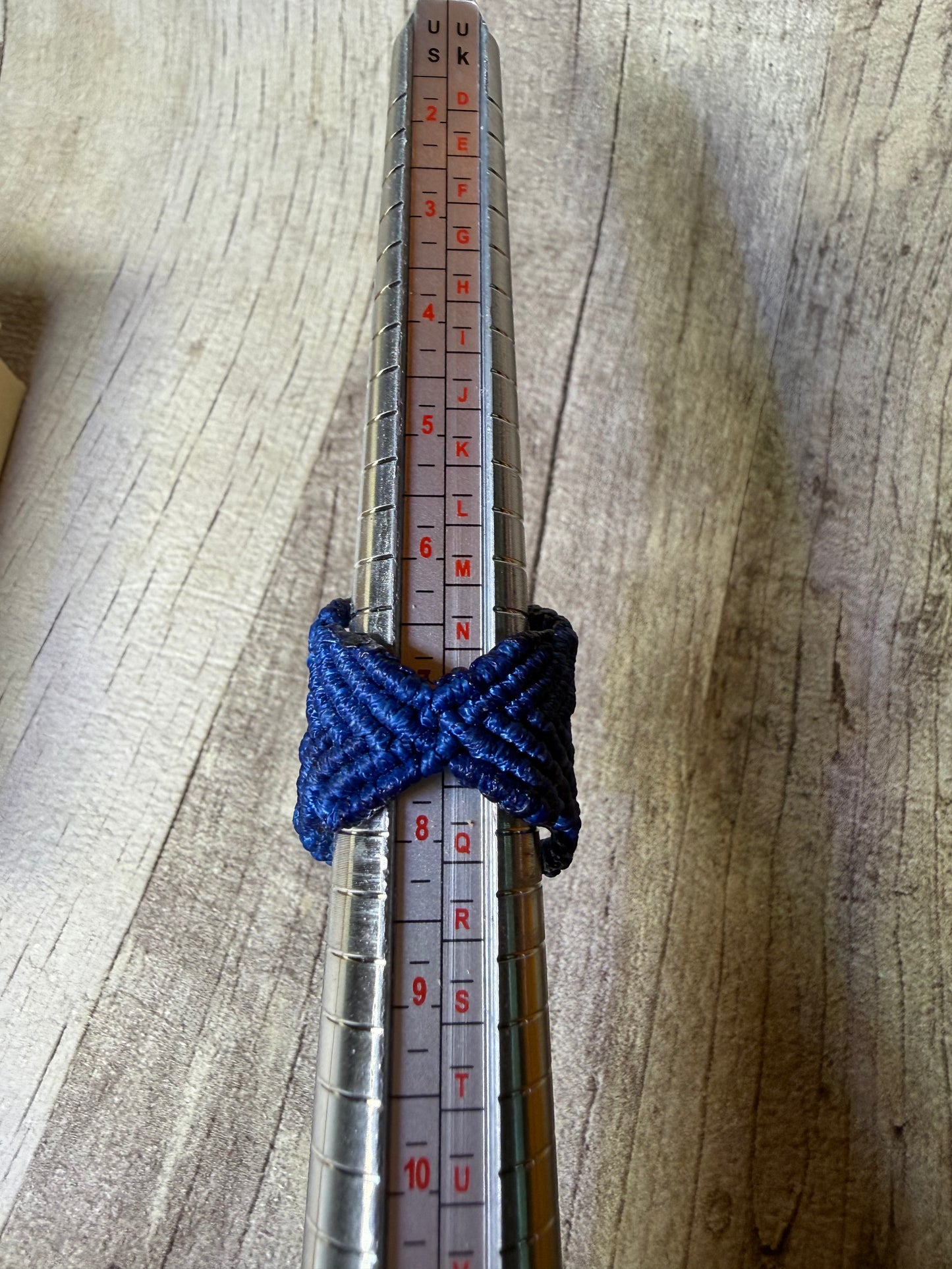 Macrame Hair Cuff / Ring - Lapis Lauzuli - Ceredigion Dreadlocks