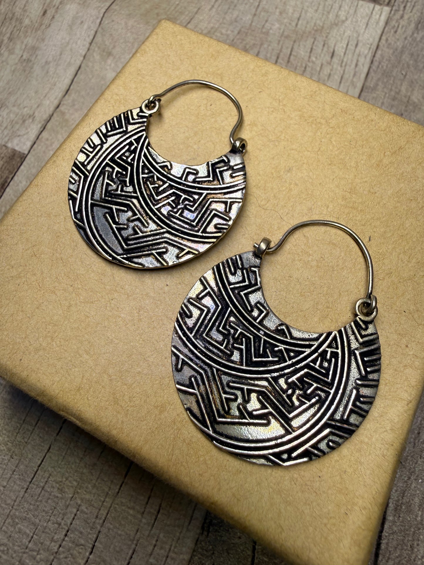 Tribal Engraved Earrings - Ceredigion Dreadlocks