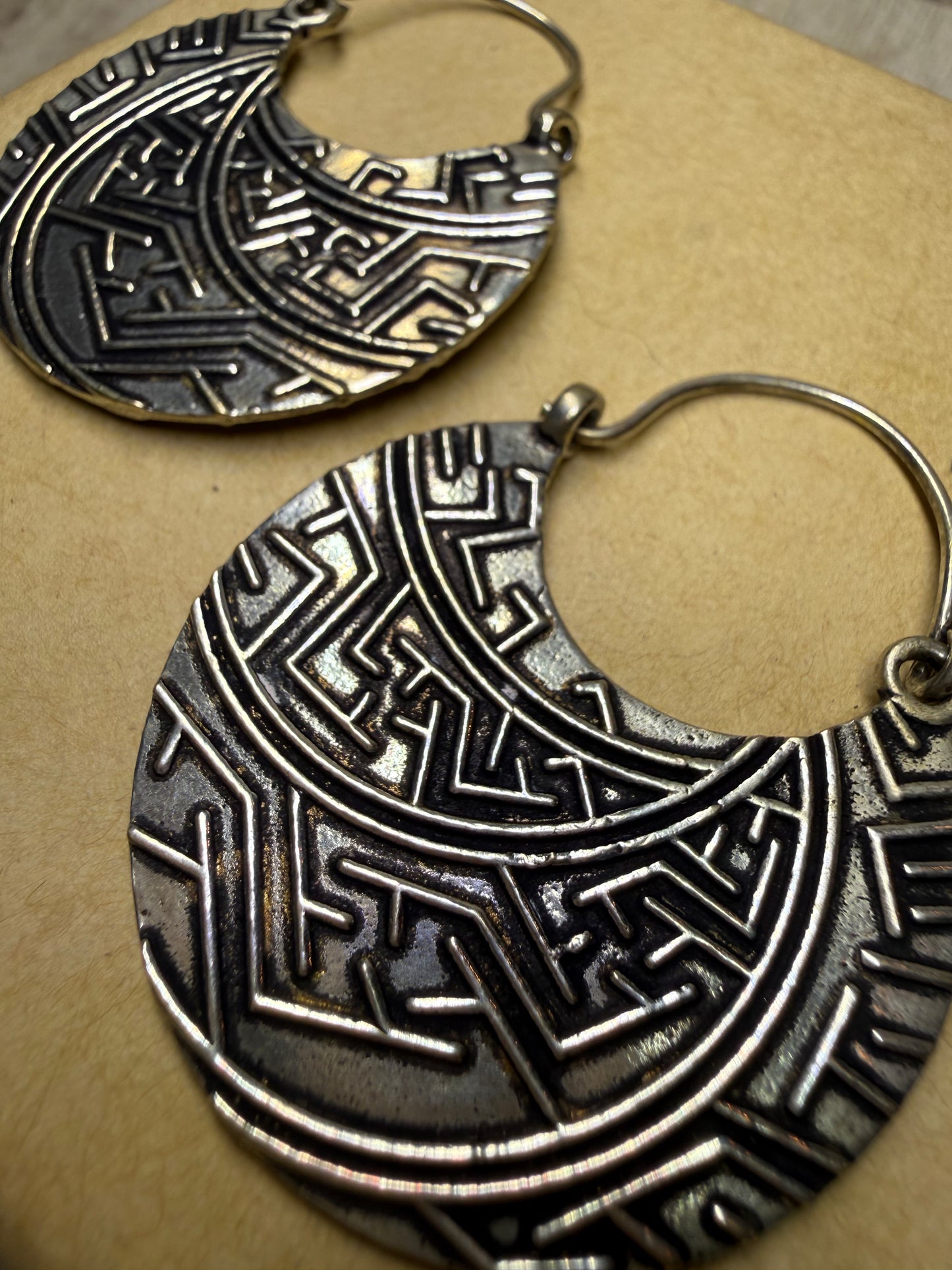 Tribal Engraved Earrings - Ceredigion Dreadlocks