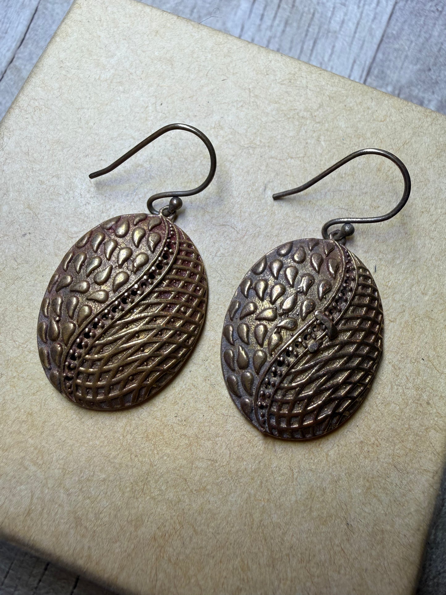 Antique Style Brass Earrings - Ceredigion Dreadlocks