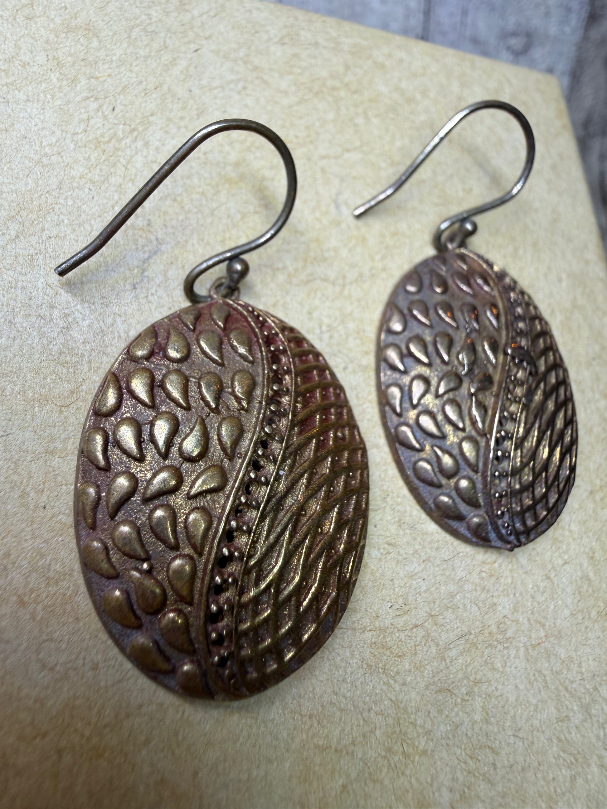 Antique Style Brass Earrings - Ceredigion Dreadlocks