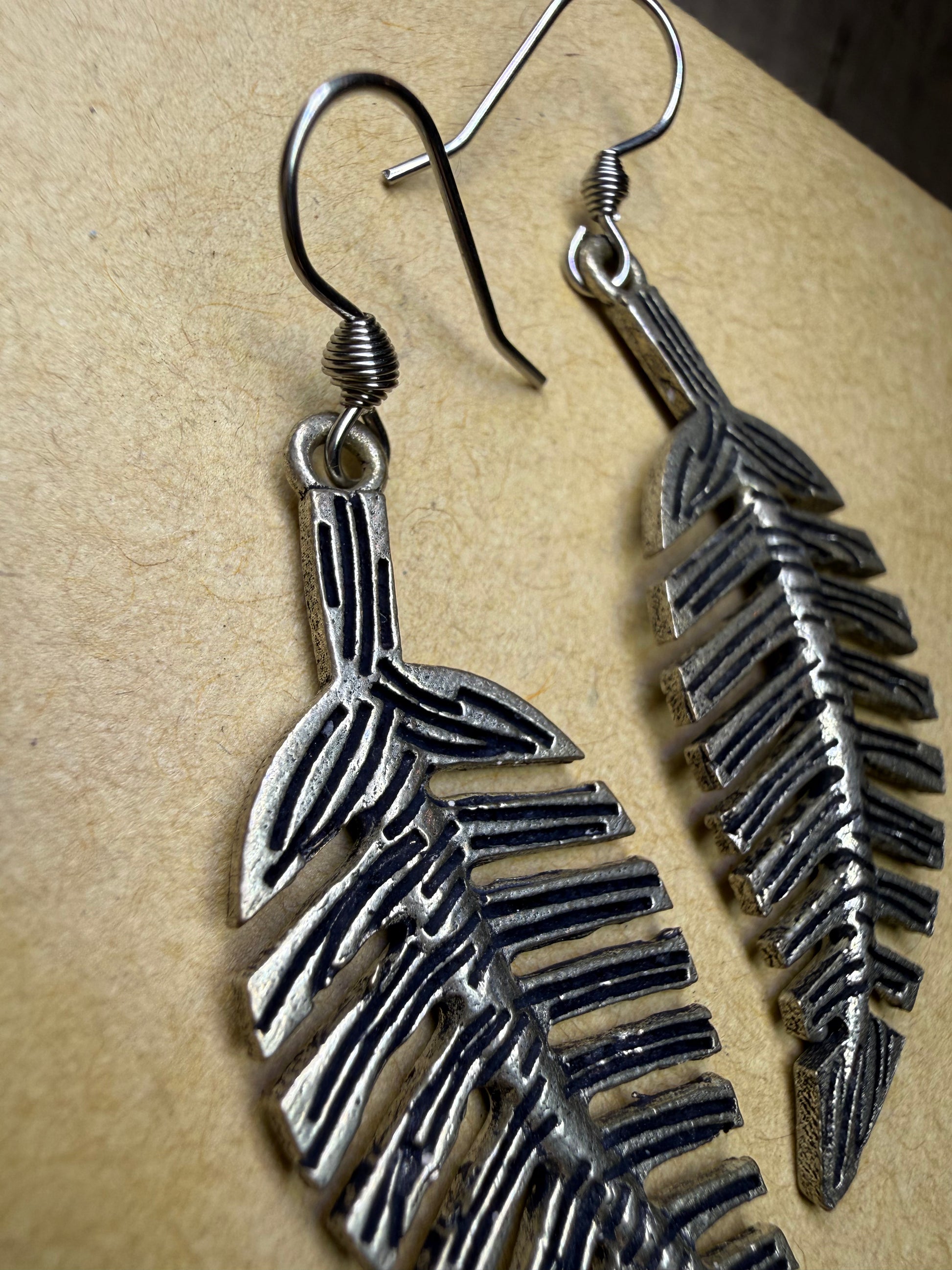 Silver Feather Earrings - Ceredigion Dreadlocks