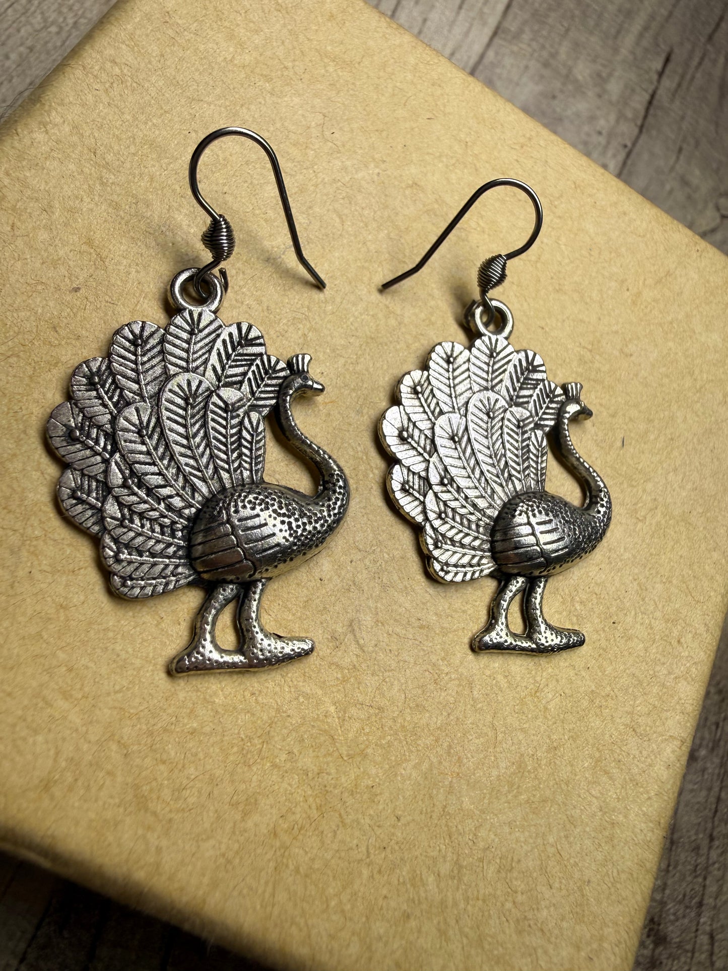 Peacock Earrings - Ceredigion Dreadlocks