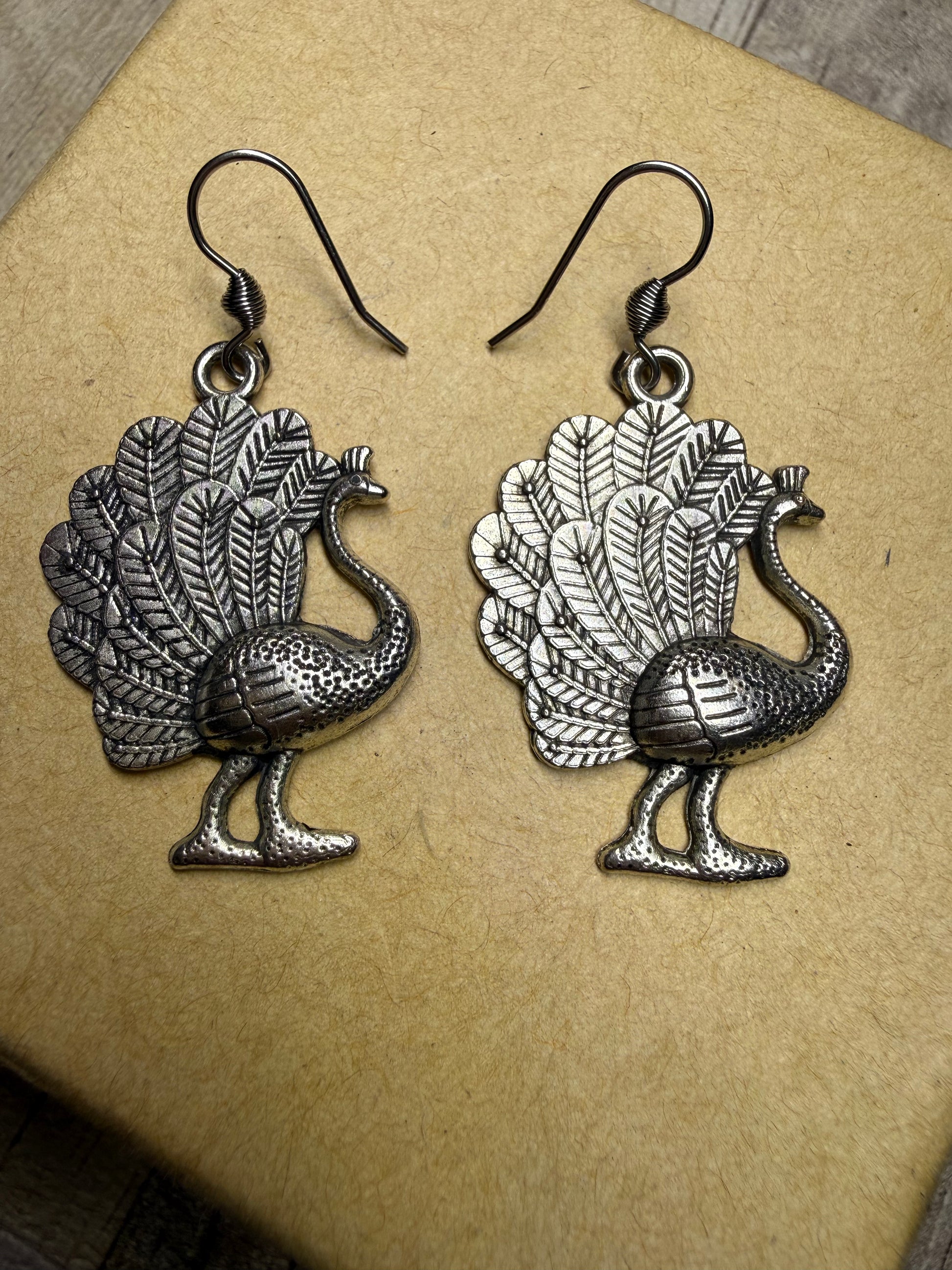 Peacock Earrings - Ceredigion Dreadlocks