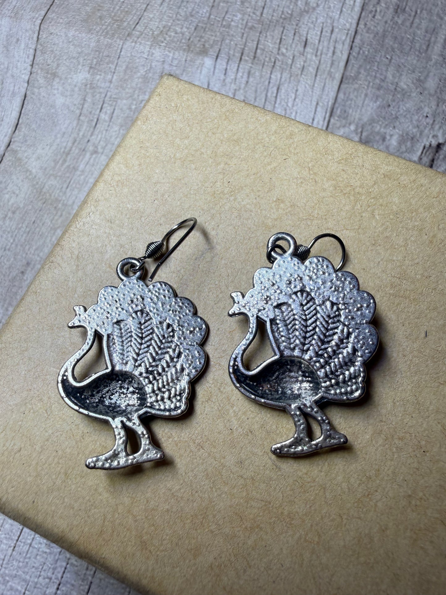 Peacock Earrings - Ceredigion Dreadlocks