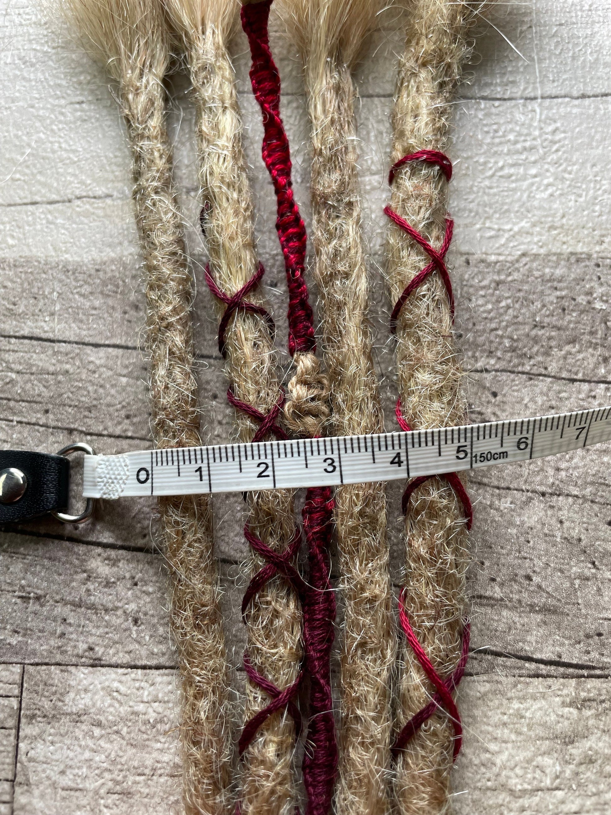 Blonde 17 Inch Extensions & Macrame Hair Wrap - Ceredigion Dreadlocks