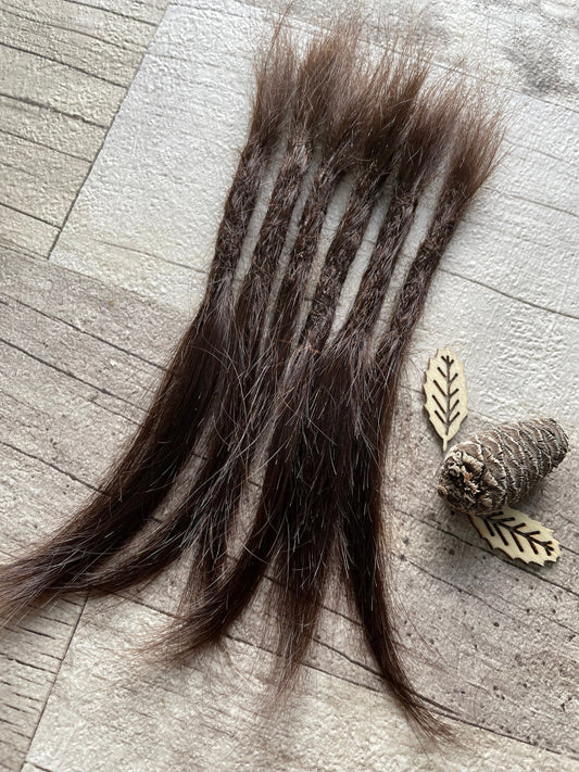 Raw Brown Straight 6 Inch Extensions - Ceredigion Dreadlocks