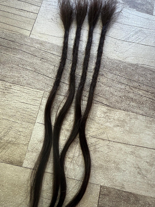 Dark Brown Thin Wave 14 Inch Extensions - Ceredigion Dreadlocks