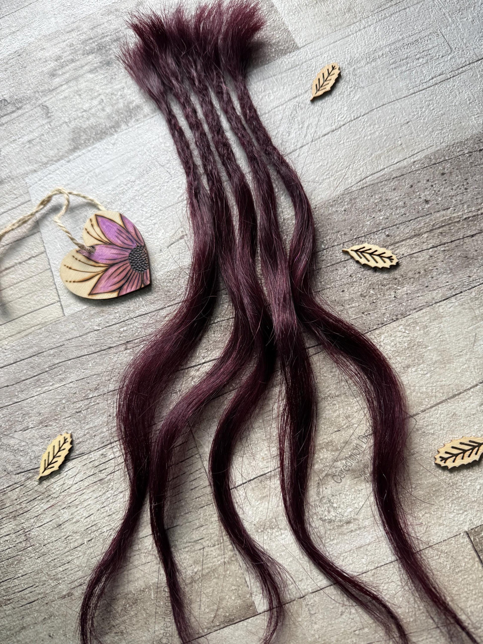 Burgandy Plum Purple 14 Inch Extensions - Ceredigion Dreadlocks