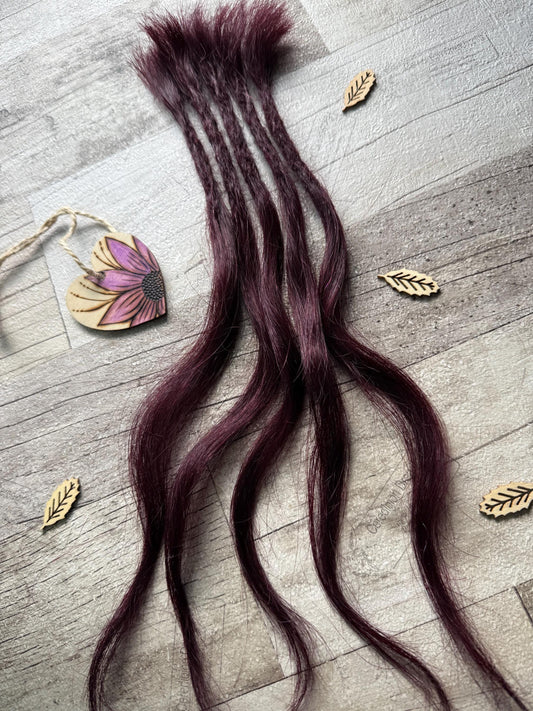 Burgandy Plum Purple 14 Inch Extensions - Ceredigion Dreadlocks