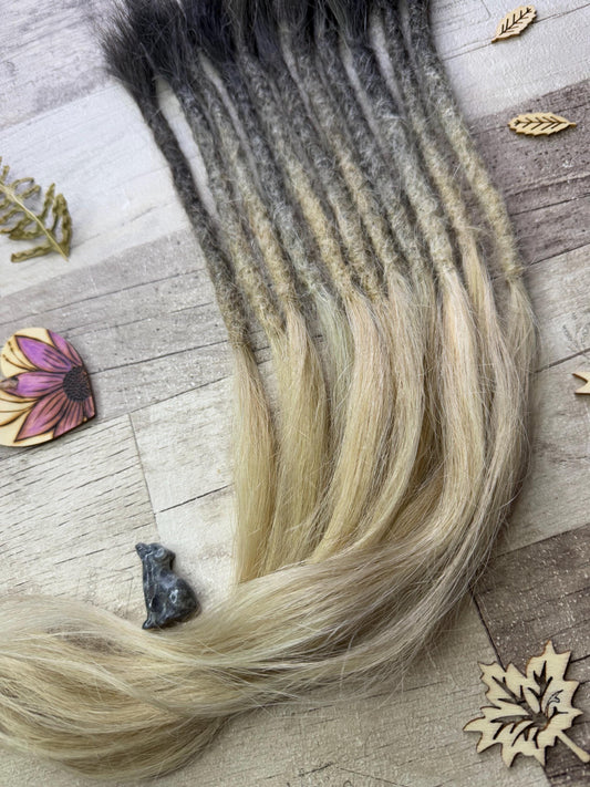 Ombre Ash Brown Blonde 18 Inch Extensions - Ceredigion Dreadlocks