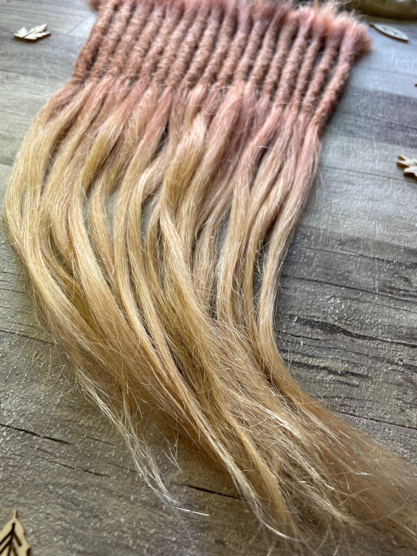 x17 Cinnamon Ombre Chunky 100% Human Hair Dreadlock Extensions 16 Inch