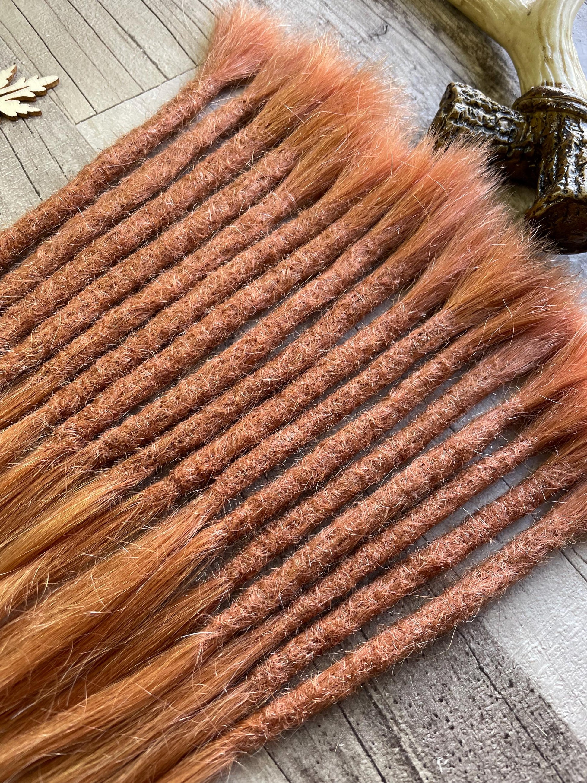 x17 Cinnamon Ombre Chunky 100% Human Hair Dreadlock Extensions 16 Inch