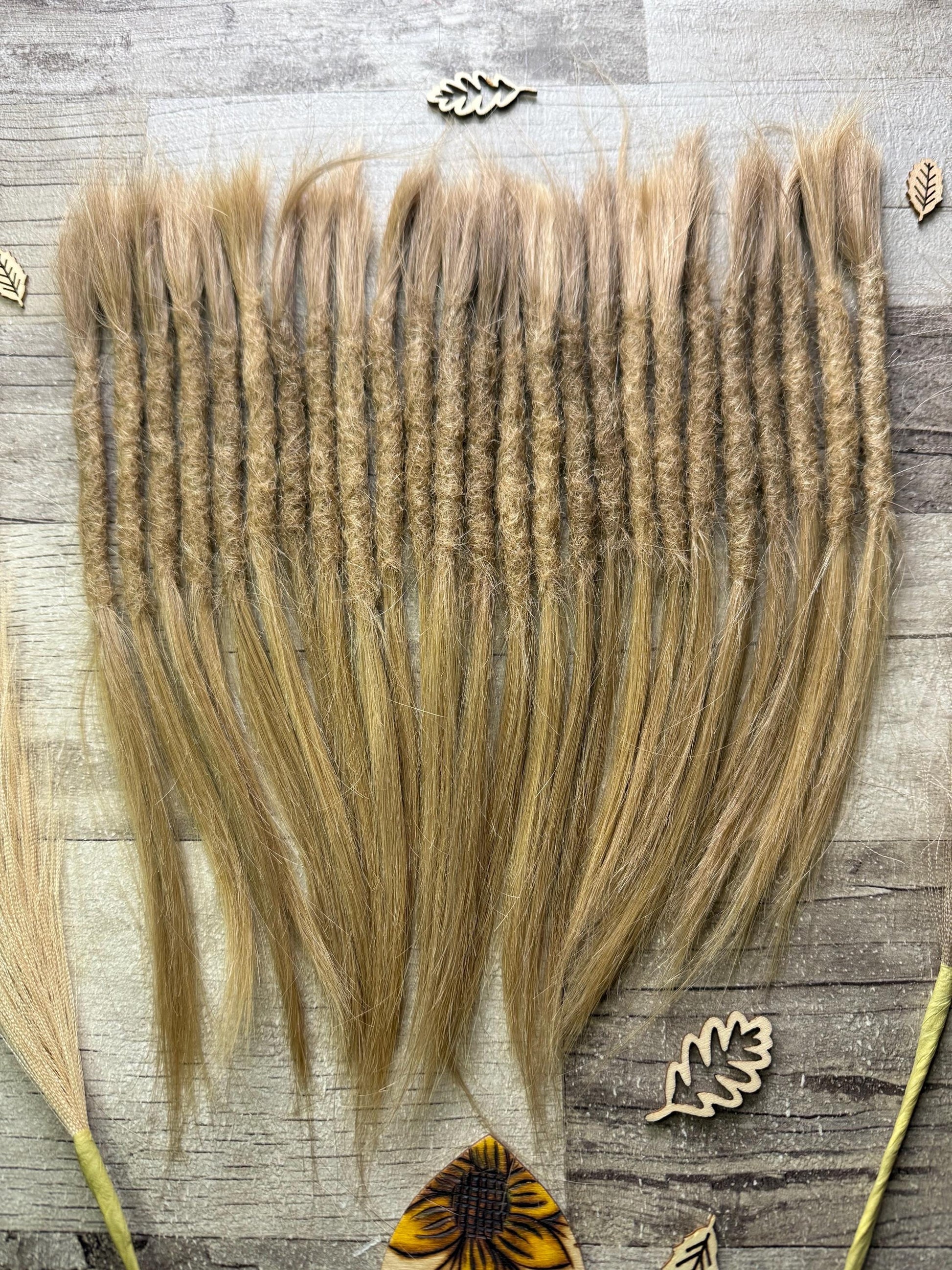 x26 Raw Blonde 100% Human Hair Dreadlock Extensions 11 Inch