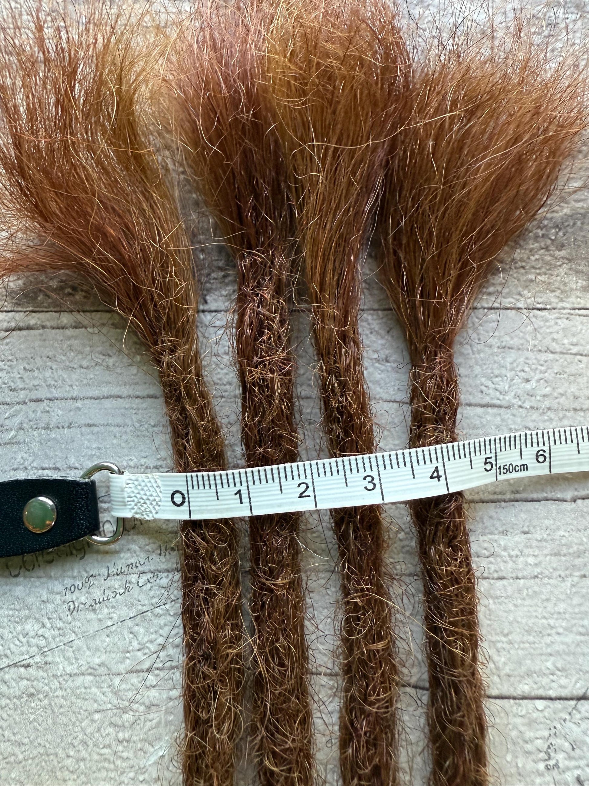 x4 Warm Brown Dreadlock Extensions 100% Human Hair 17 Inch