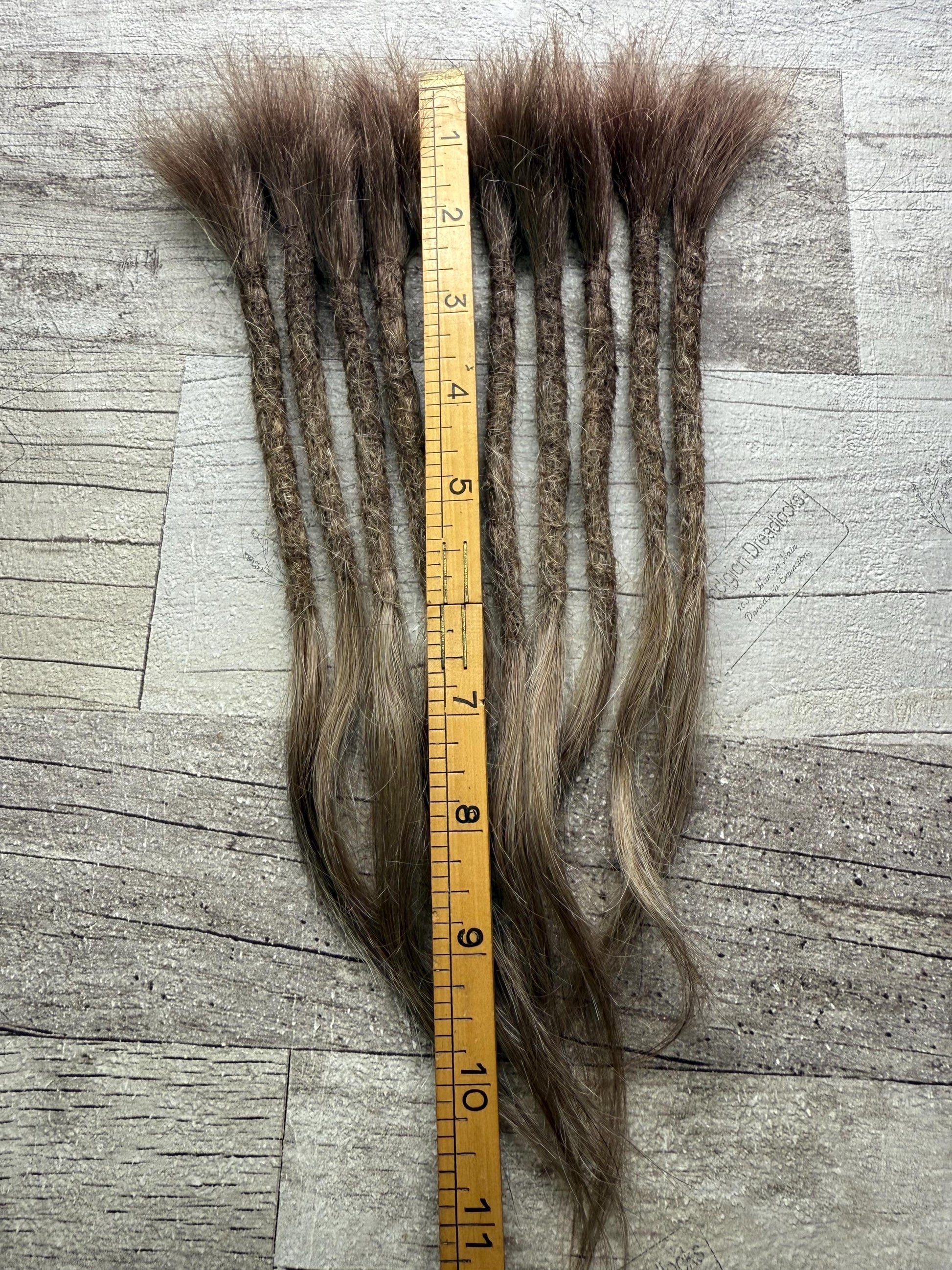 Ash Toned Balayage Light Brown Blonde 100% Human Hair Dreadlock Extensions 10 Inch Soft Remy