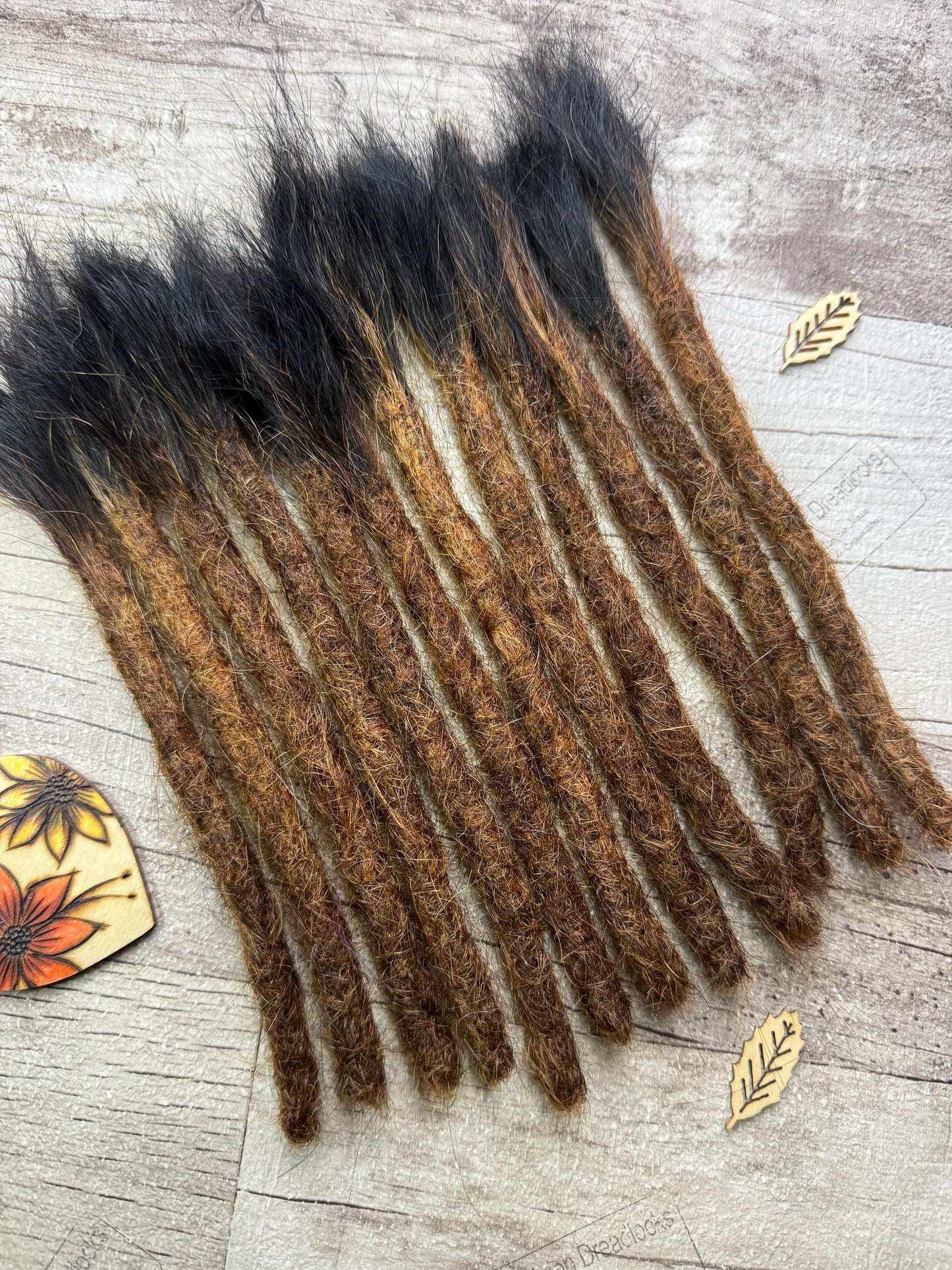 Ombre Blunt Tips 100% Human Hair Dreadlock Extensions