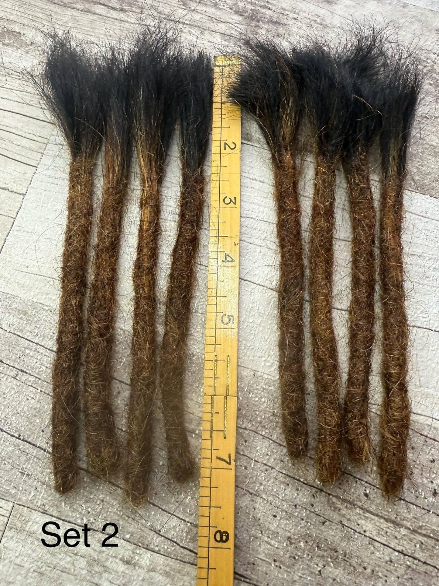Ombre Blunt Tips 100% Human Hair Dreadlock Extensions