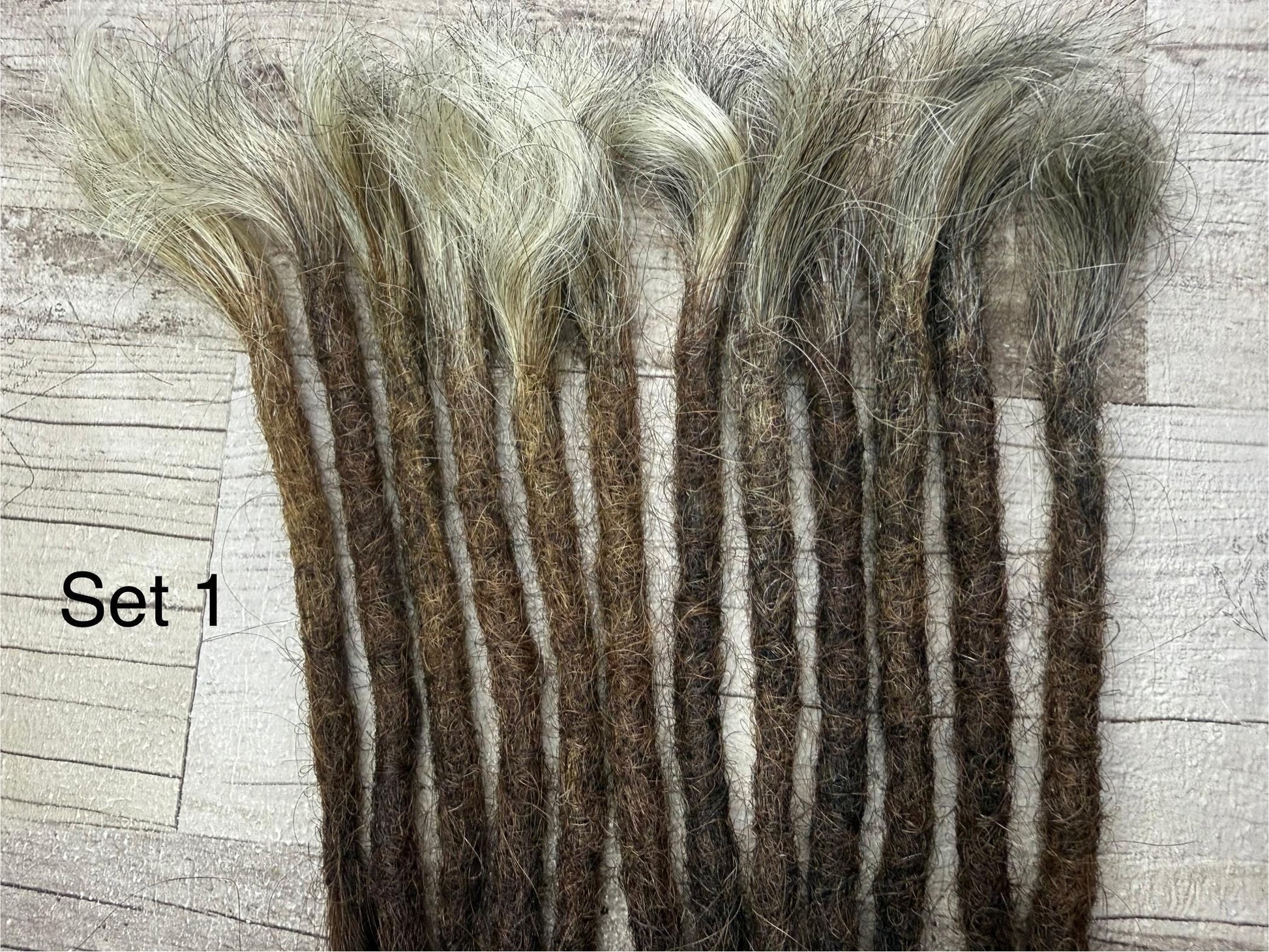 Raw 100% Human Hair Dreadlock Extensions 15 Inch Wavy Curl Grey Chestnut Brown Auburn Virgin