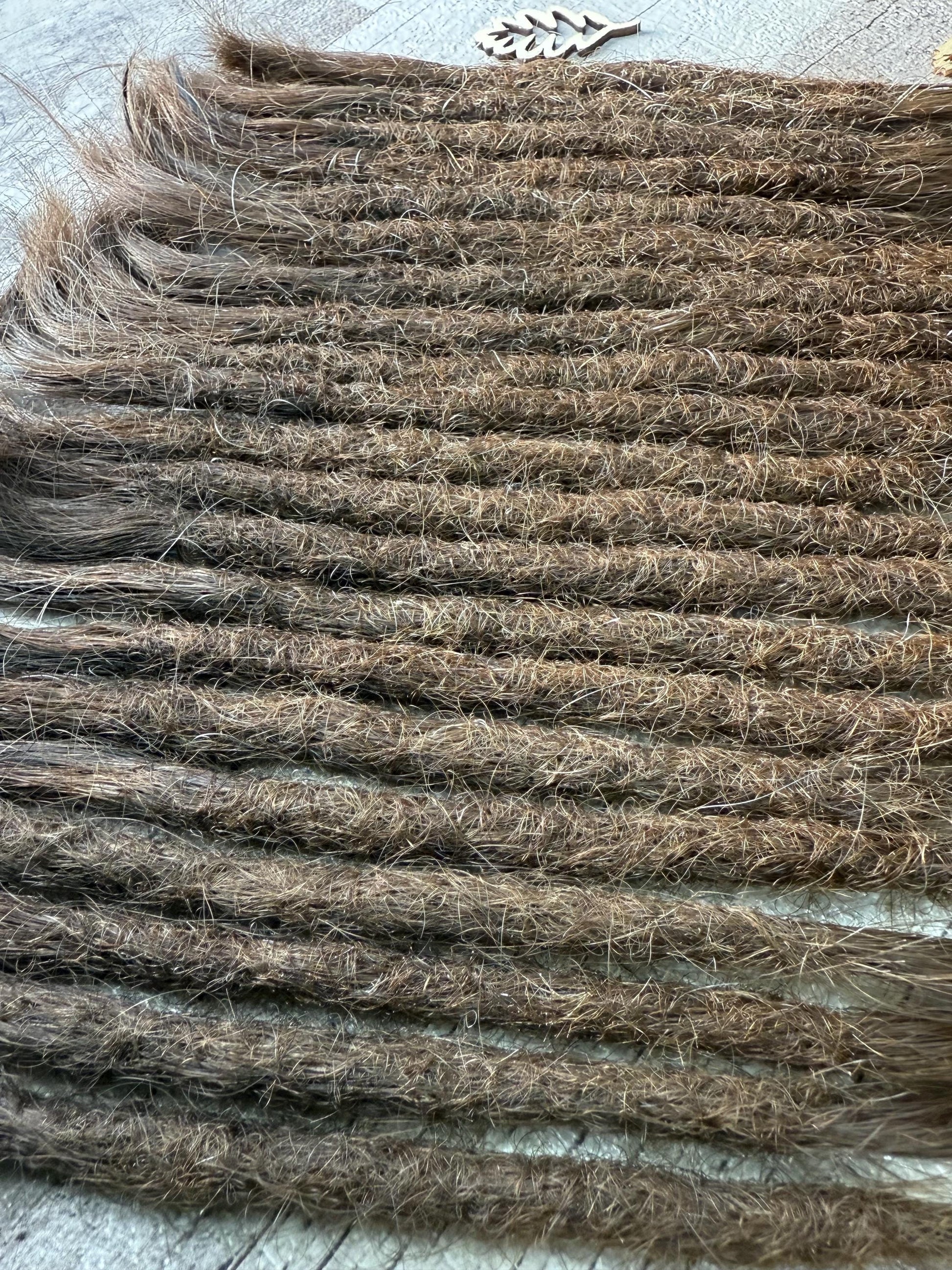 x22 Raw Virgin Golden Brown 100% Human Hair Dreadlock Extensions 13 Inches