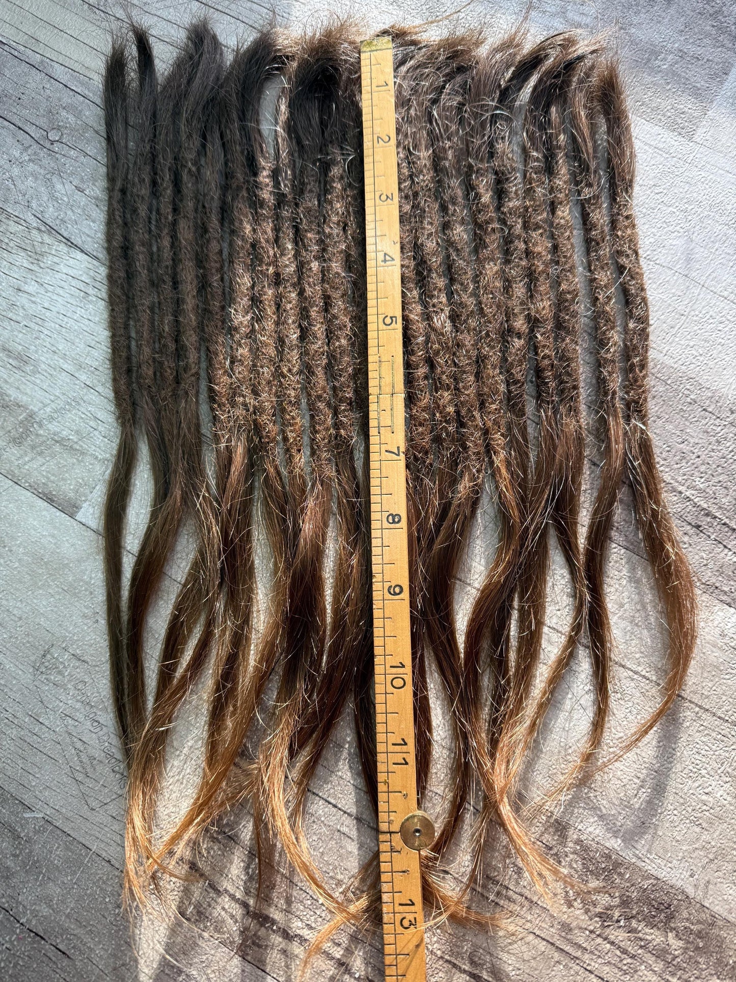 x22 Raw Virgin Golden Brown 100% Human Hair Dreadlock Extensions 13 Inches