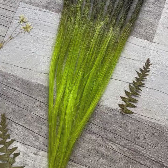 x10 #1b/Green 100% Human Hair Dreadlock Extensions Straight 13 Inch