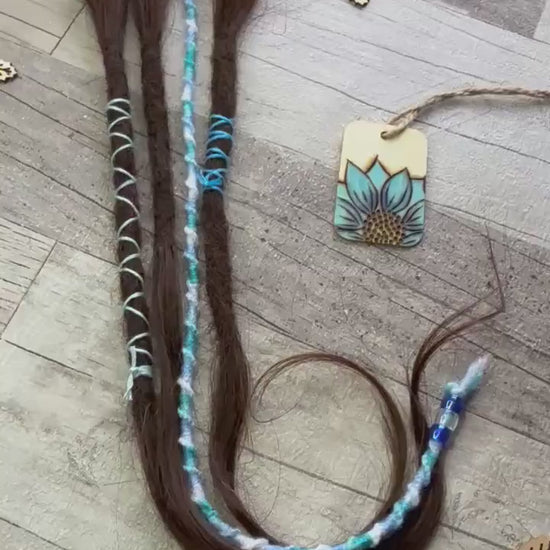 x3 Mid Brown 100% Human Hair Dreadlock Extensions 16 Inch Plus Clip In Macrame Wrap