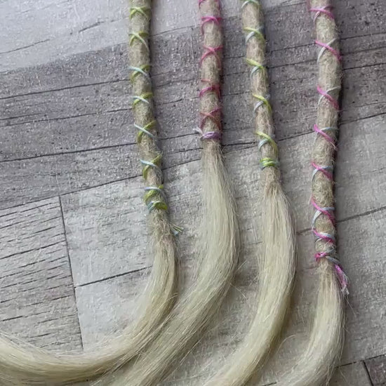 x2 Clip In Extra Light Blonde 100% Human Hair Dreadlock Extensions 16 Inch