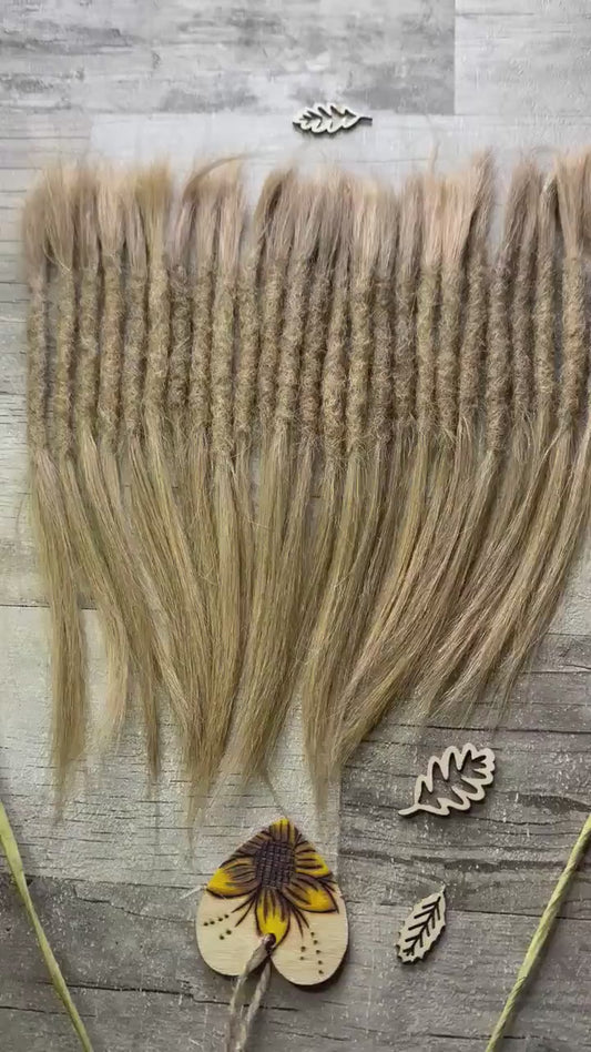 x26 Raw Blonde 100% Human Hair Dreadlock Extensions 11 Inch