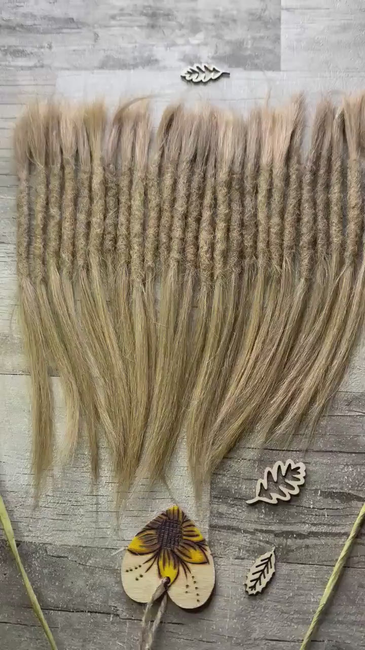 x26 Raw Blonde 100% Human Hair Dreadlock Extensions 11 Inch